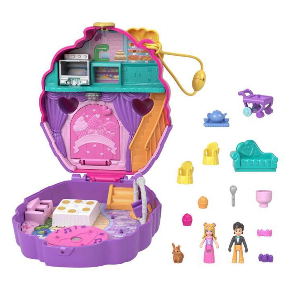 POLLY POCKET - Polly Pocket Set de Juego Compacto Pastelería de Cupcakes
