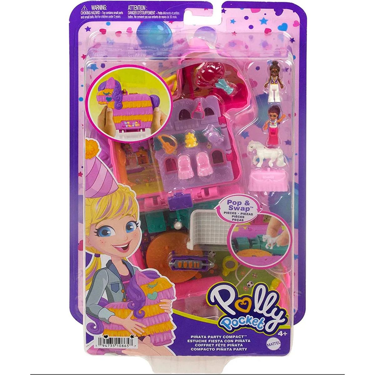 POLLY POCKET - Set de juego Polly Pocket Estuche fiesta con Piñata