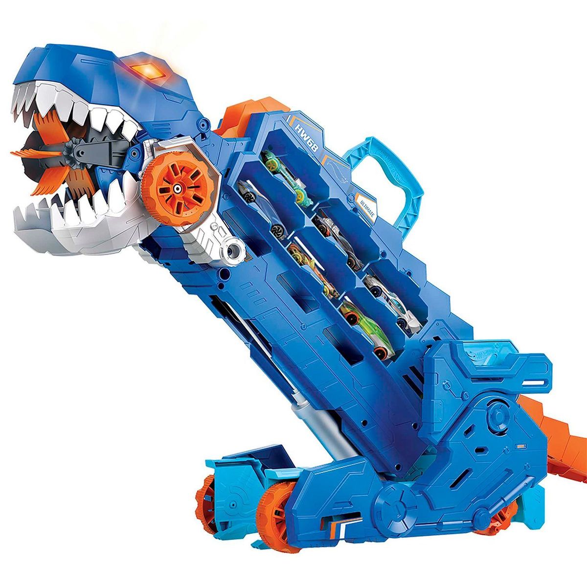 HOT WHEELS - Súper Remolque T-Rex Hot wheels, para niños a partir de los 4 años