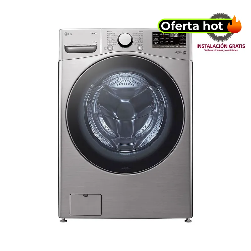 LG - Lavadora LG Carga frontal 22 kg WM22VV26R