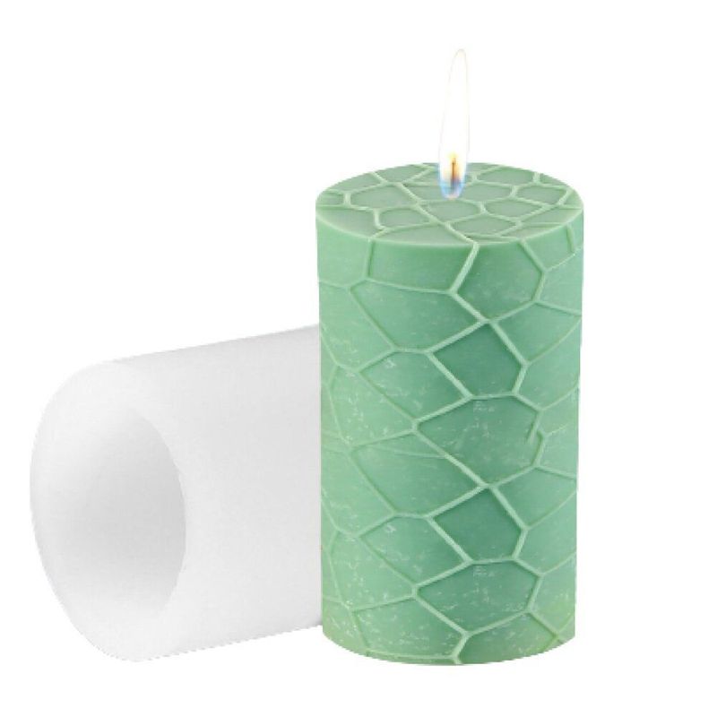 Orquidea - Molde Silicona Para Velas Cilindro 9 Cm X 1 Cav