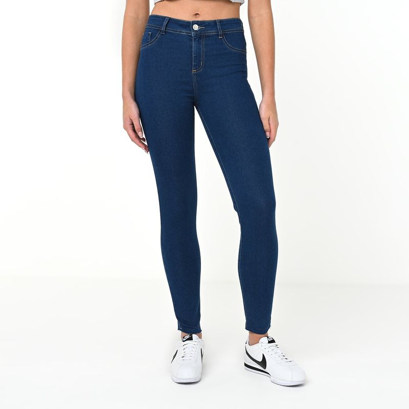 SYBILLA - Jean Skinny para Mujer Tiro medio de Algodón Sybilla