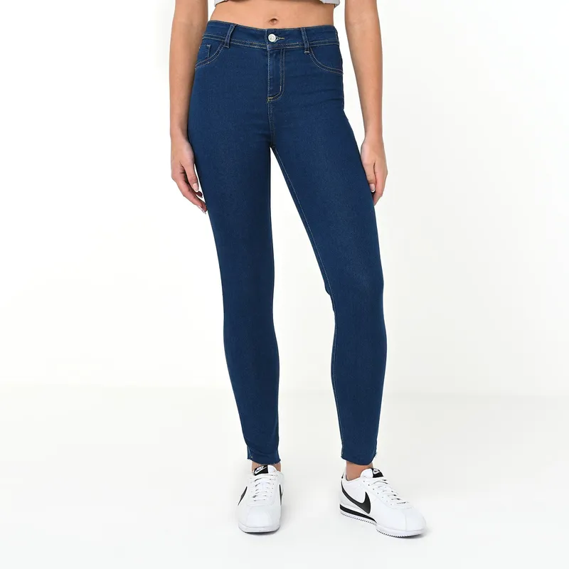 SYBILLA - Jean Skinny para Mujer Tiro medio de Algodón Sybilla