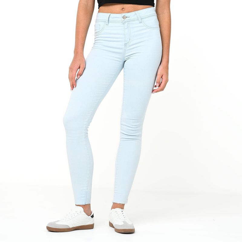 SYBILLA - Jean Skinny para Mujer Tiro medio de Algodón Sybilla