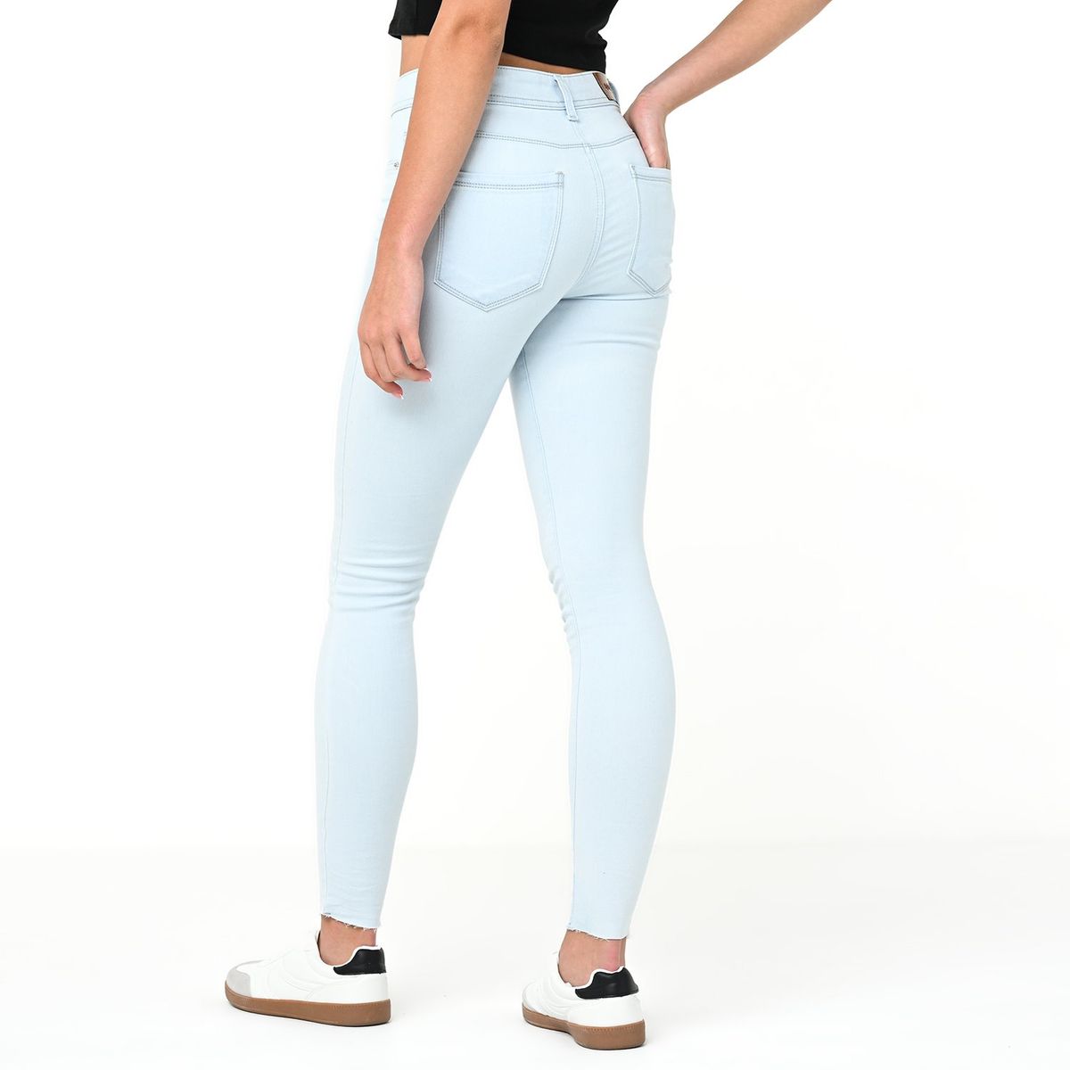 SYBILLA - Jean Skinny para Mujer Tiro medio de Algodón Sybilla