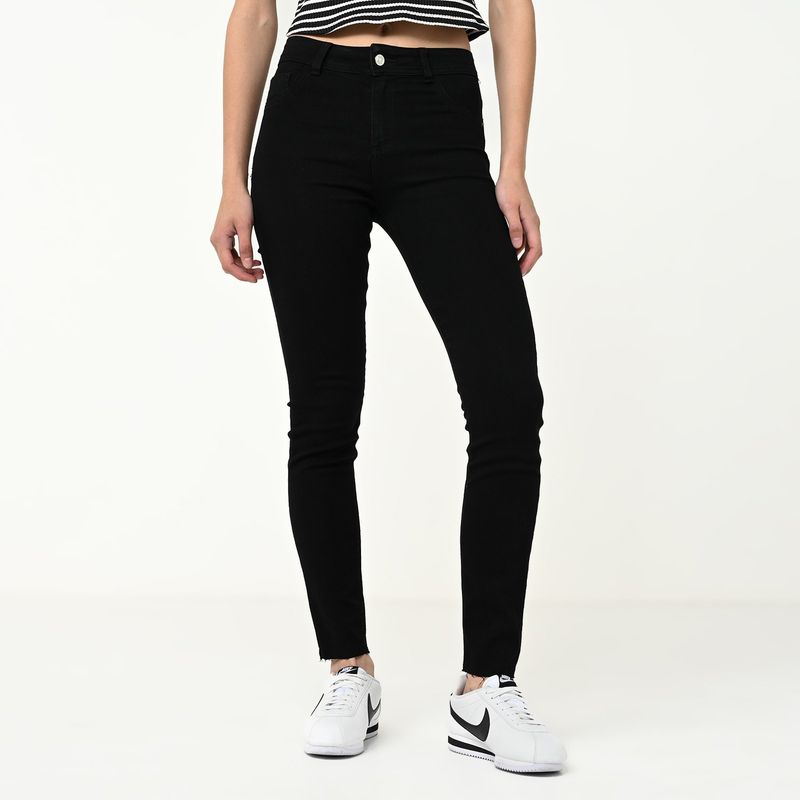 SYBILLA - Jean Skinny para Mujer Tiro medio de Algodón Sybilla