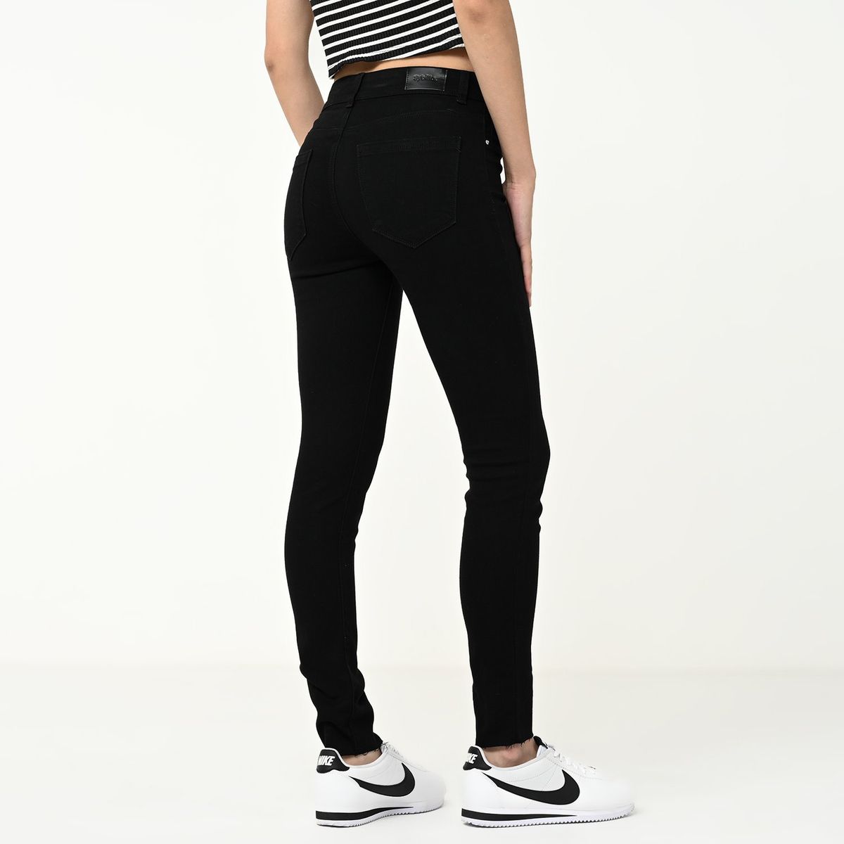 SYBILLA - Jean Skinny para Mujer Tiro medio de Algodón Sybilla