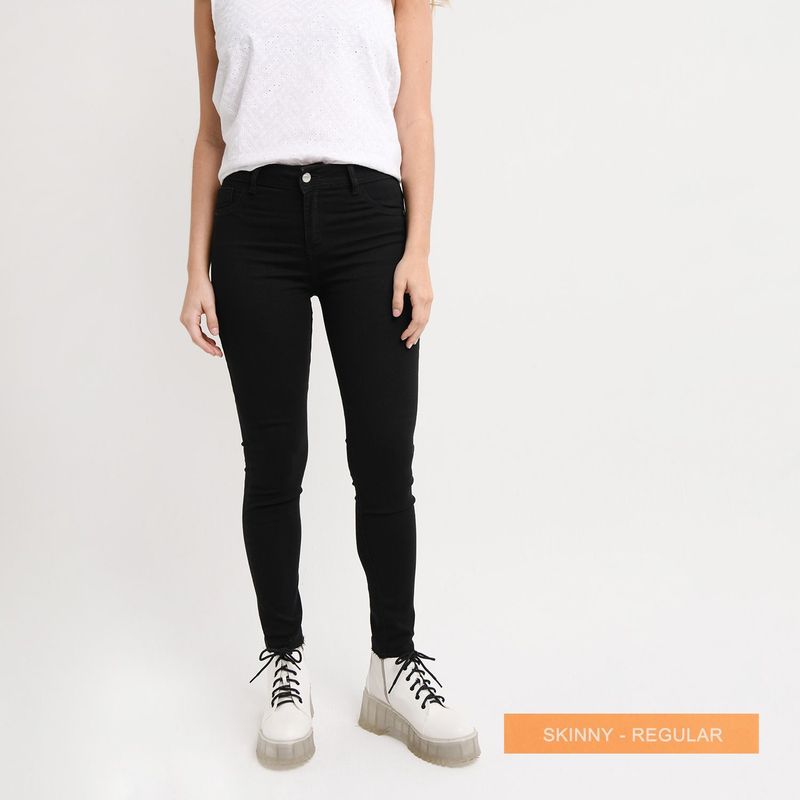 SYBILLA - Jean Skinny para Mujer Tiro medio de Algodón Sybilla