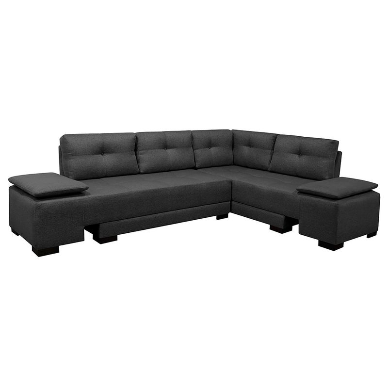 AMOBLANDO - Sofá Cama Moderno en Tela 6 Puestos Sterimberg 274 x 84 x 77 cm Amoblando