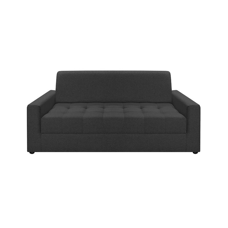 AMOBLANDO - Sofá Moderno en Microfibra 2 Puestos Alondra Gris Oscuro 186 x 88 x 82 cm Amoblando - Mueble