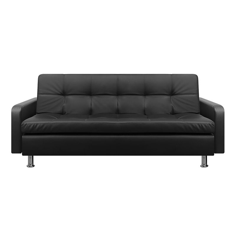 AMOBLANDO - Sofá Cama Moderno en Cuerina 3 Puestos Sophie 205 x 80 x 53 cm Amoblando