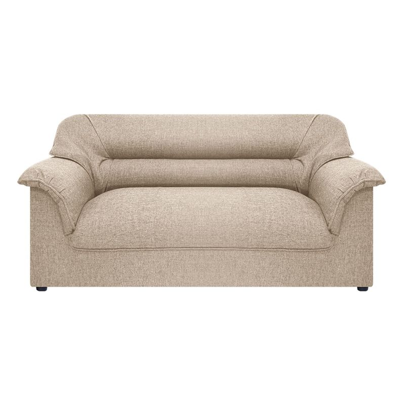 AMOBLANDO - Sofá Moderno en Tela 2 Puestos Vivir Beige 160 x 86 x 76 cm Amoblando - Mueble
