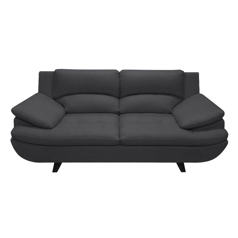 AMOBLANDO - Sofá Moderno en Microfibra 2 Puestos Cindy Gris Oscuro 180 x 95 x 85 cm Amoblando - Mueble