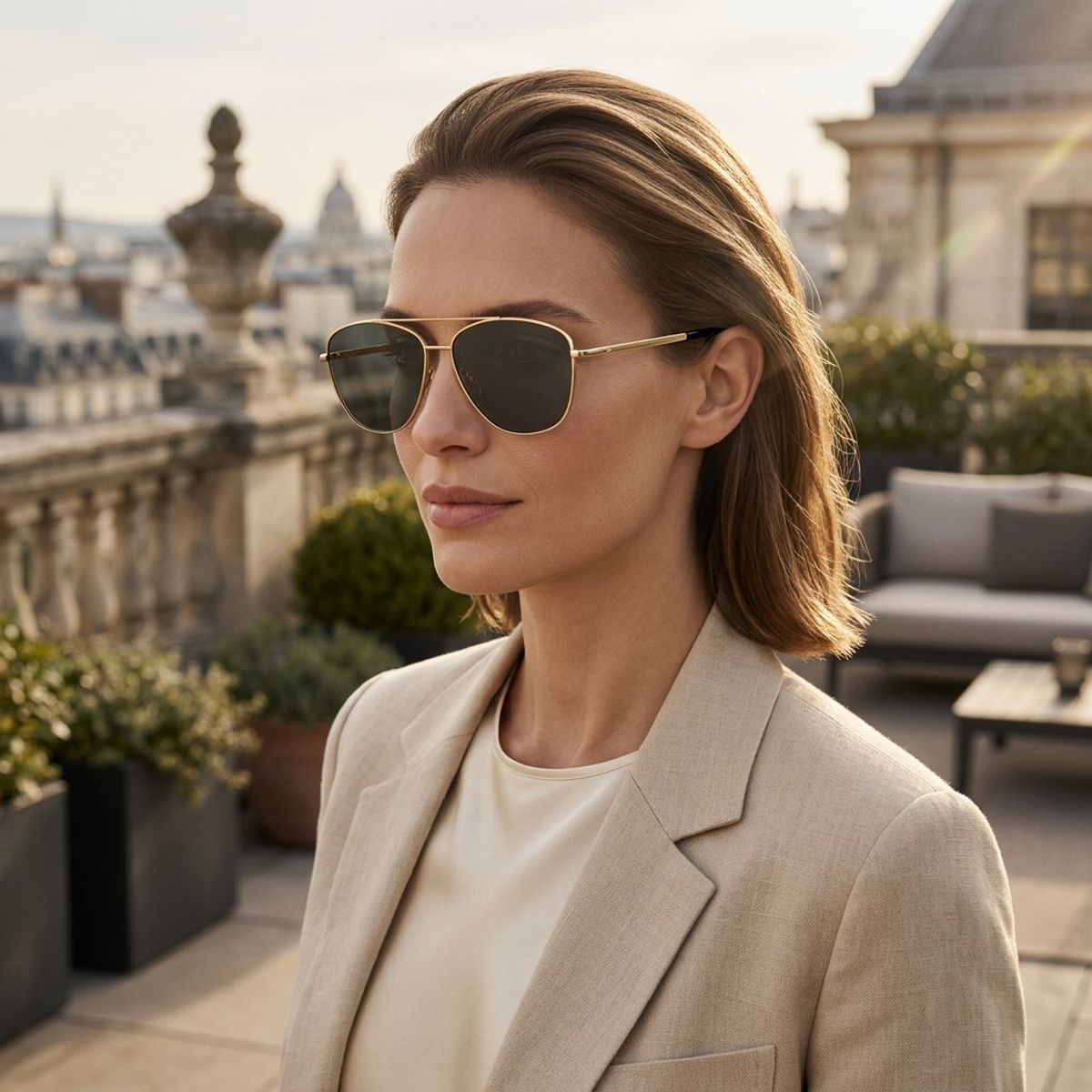 HAWKERS - Gafas de Sol Irregulares Mujer Lax Polarized Gold Hawkers
