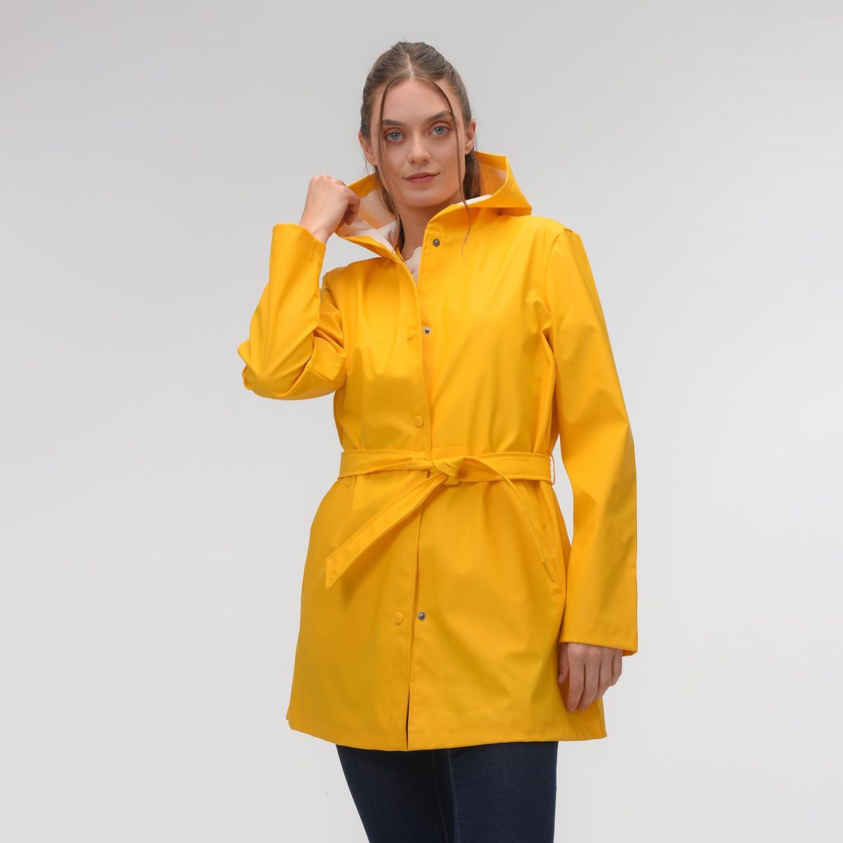 JDY - Chaqueta impermeables para Mujer Con capota JDY