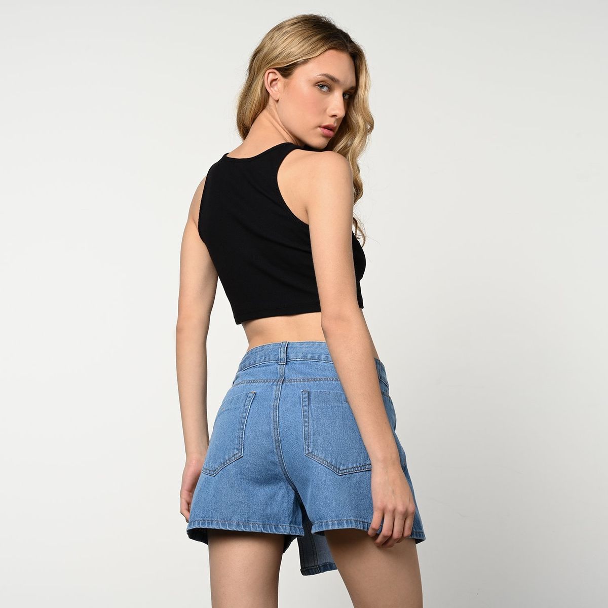 DENIMLAB - Falda short mini Mujer de Algodón Denimlab