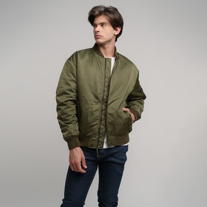 GAP - Chaqueta Bomber para Hombre Unicolor Con cremallera GAP