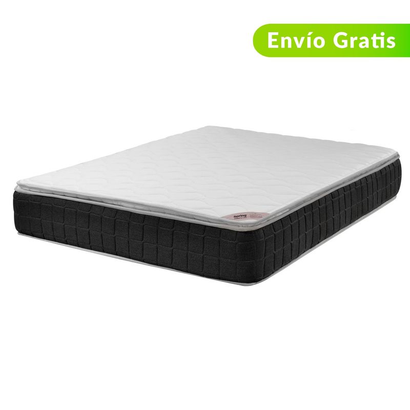 COLCHONES SPRING - Colchón con Base Cama Sencillo Firmeza Media Ortopédico con Pillow  Resortado Orx Vital 100 x 190 cm + Protector Colchones Spring