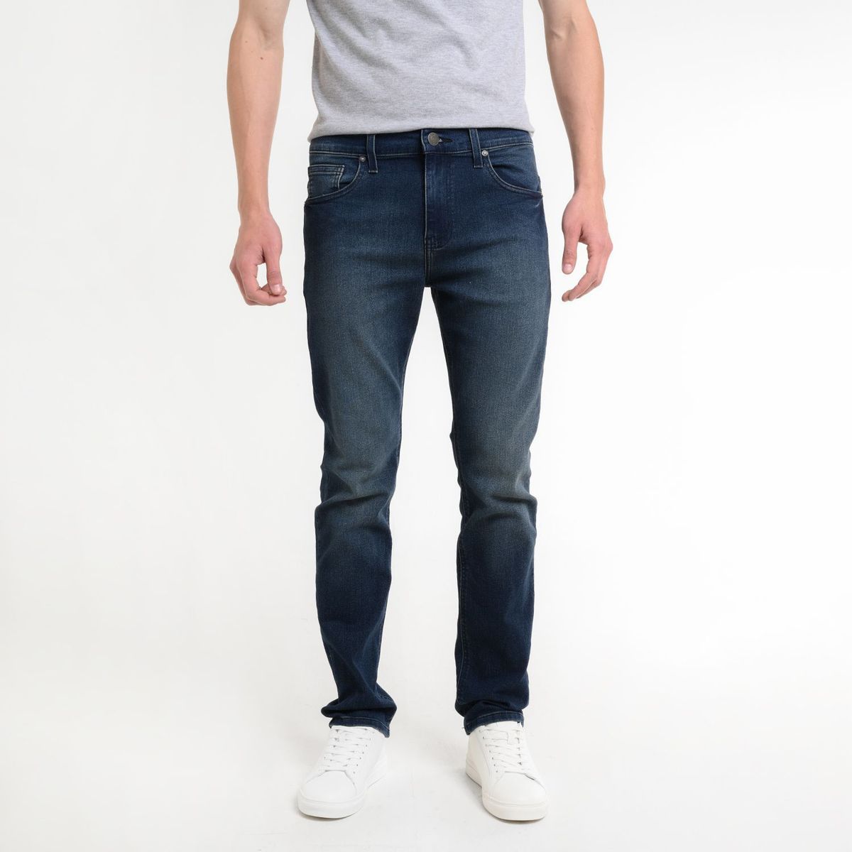 BEARCLIFF - Jean 5 Bolsillos Hombre Slim de Algodón Largo 32 Bearcliff