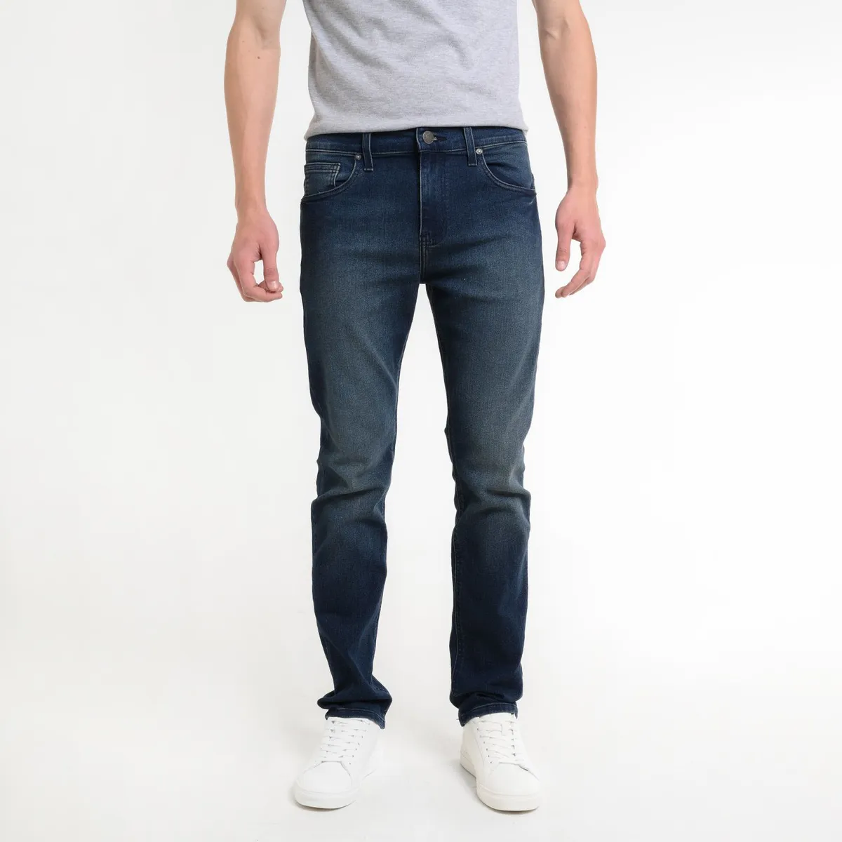 BEARCLIFF - Jean 5 Bolsillos Hombre Slim de Algodón Largo 32 Bearcliff