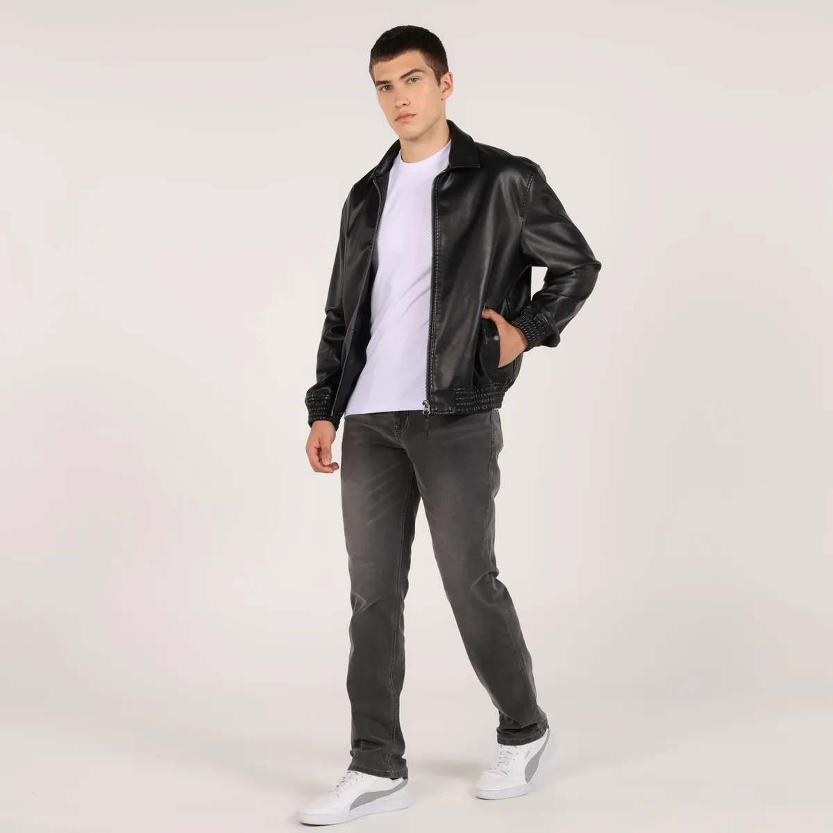 BEARCLIFF - Jean 5 Bolsillos Hombre Slim de Algodón Largo 32 Bearcliff