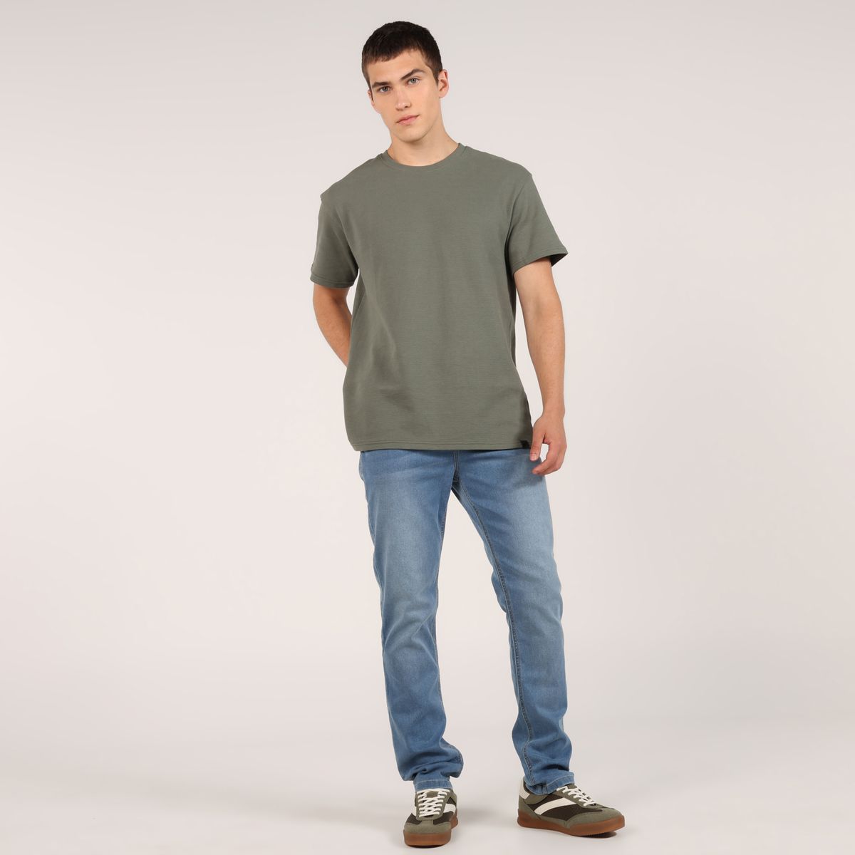 BEARCLIFF - Jean 5 Bolsillos Hombre Slim de Algodón Largo 32 Bearcliff