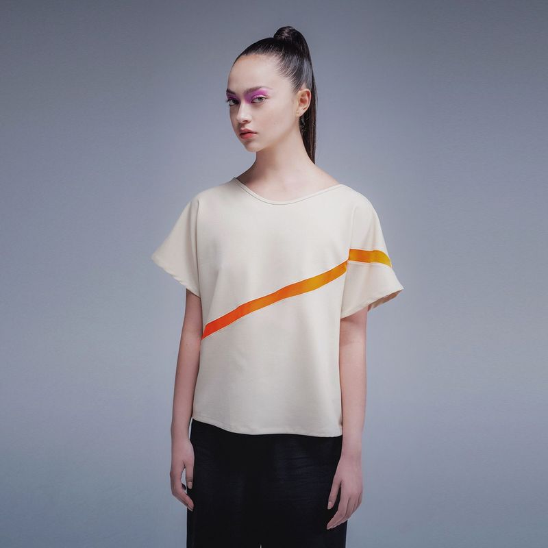 BEMONOCROMO - Blusa Manga corta Poliéster reciclado BeMonocromo Mujer