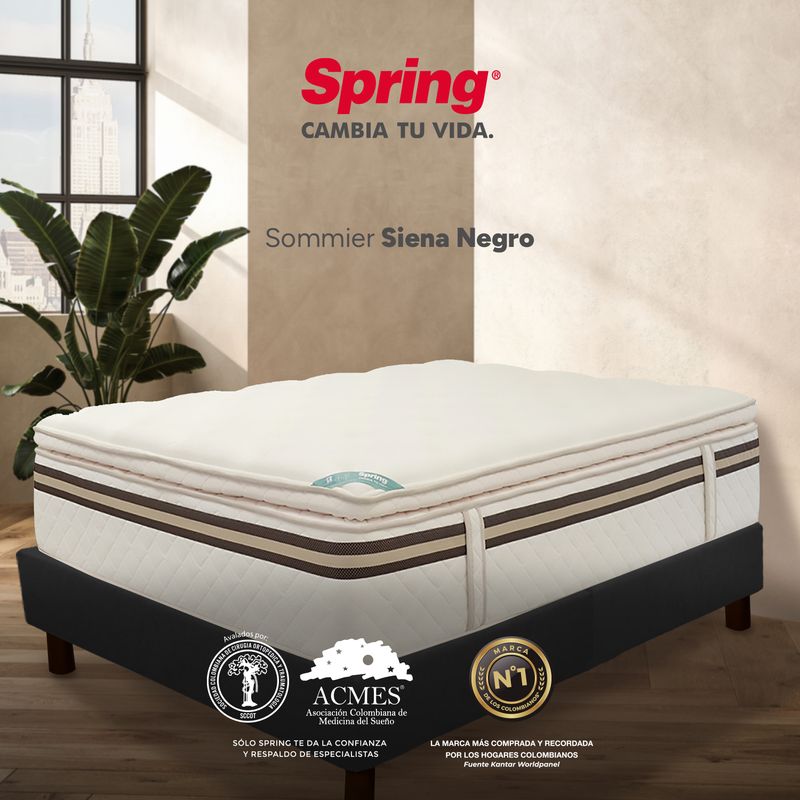 COLCHONES SPRING - Base Cama Tamaño Sencilla en Madera, 100 x 190 cm Colchones Spring - 0% Interés a 3 Cuotas Pagando con tu CMR Banco Falabella