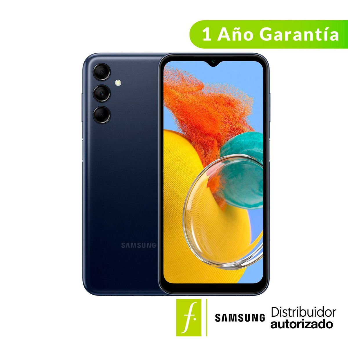 SAMSUNG - Celular Samsung Galaxy M14 128GB 4GB RAM| cámara posterior 48MP| cámara frontal 13MP| pantalla 6,4"| memoria expandible hasta 512GB