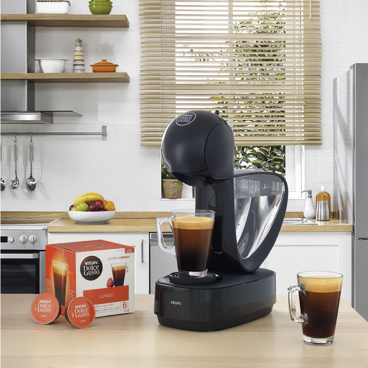 KRUPS - Cafetera con Cápsulas Krups Dolce Gusto Infinissima Touch Negra