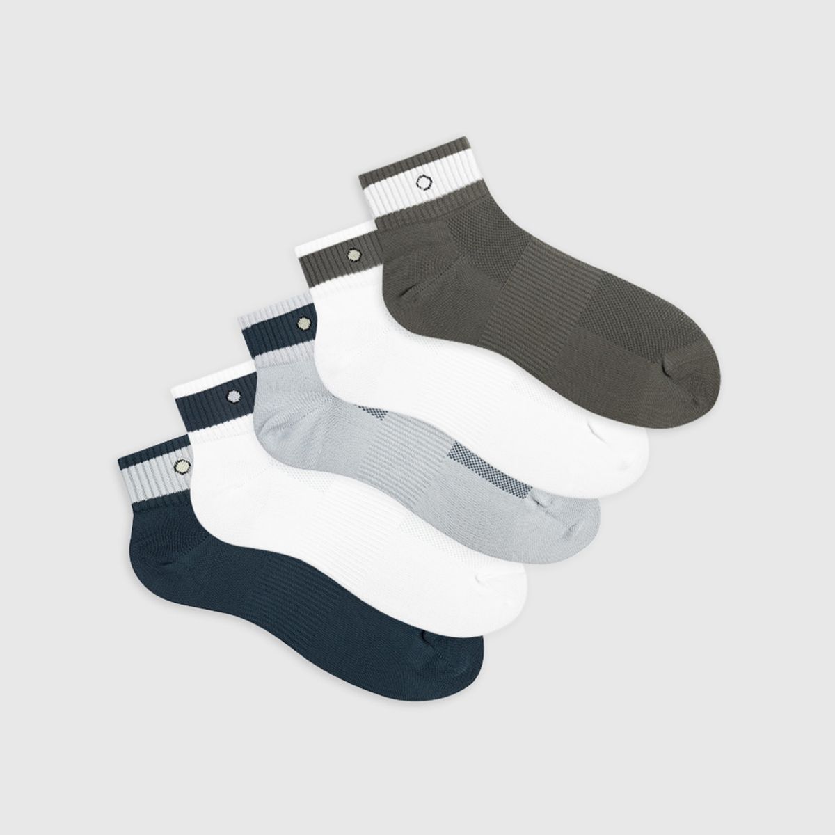 PUNTO BLANCO - Pack de 5 Medias Deportivas Hombre Corto Punto Blanco