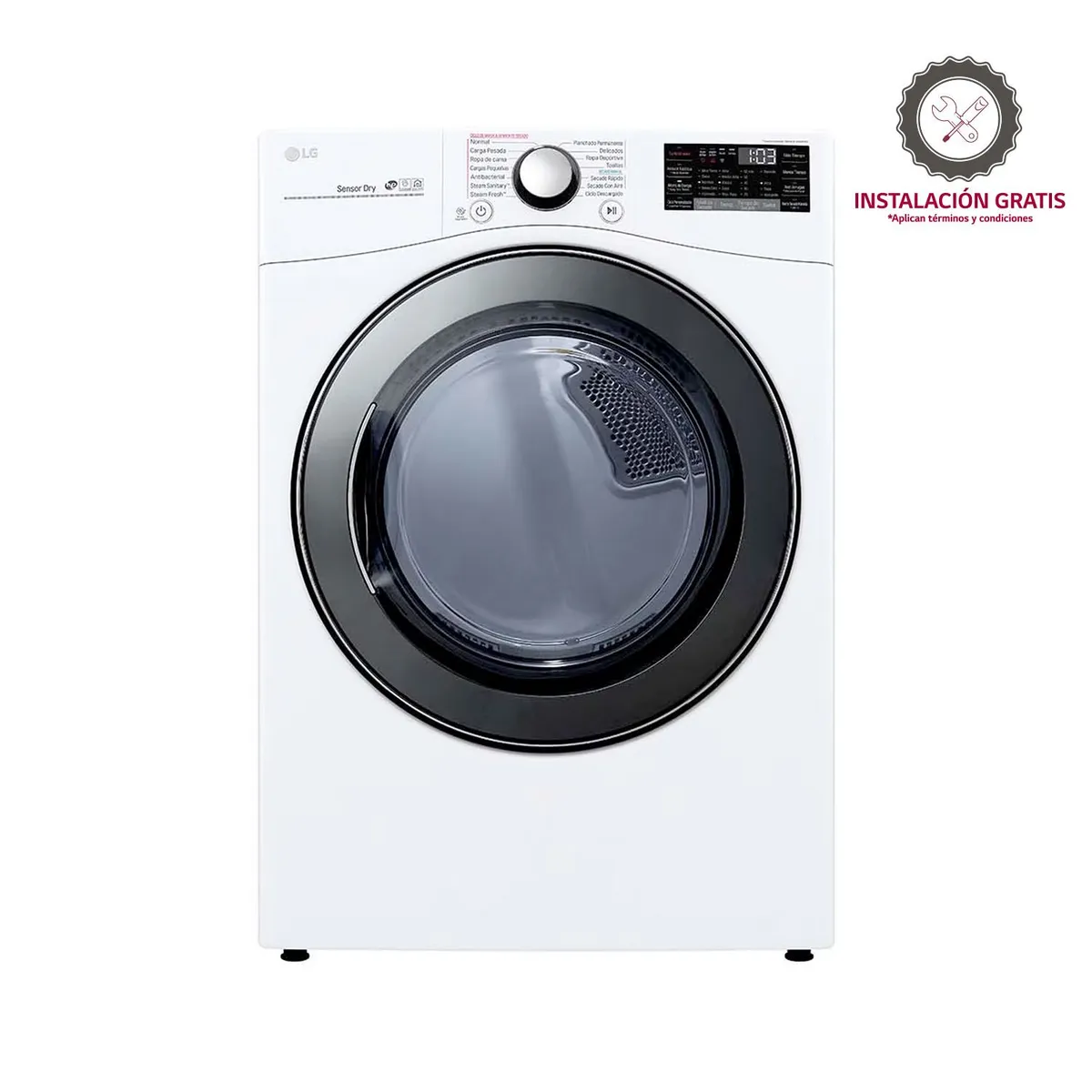 LG - Secadora LG Gas 22 KG DF22WV2BR