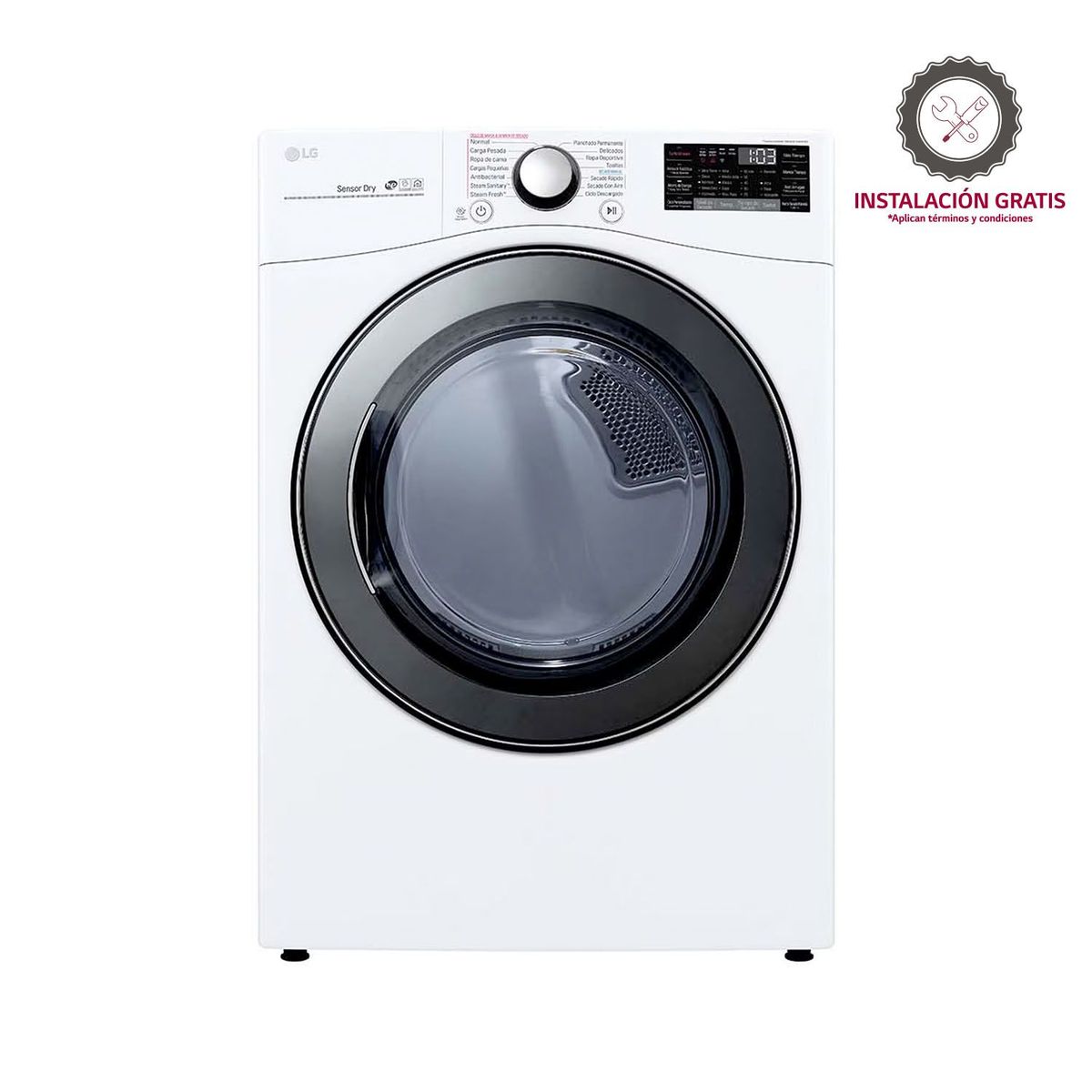 LG - Secadora LG Gas 22 KG DF22WV2BR