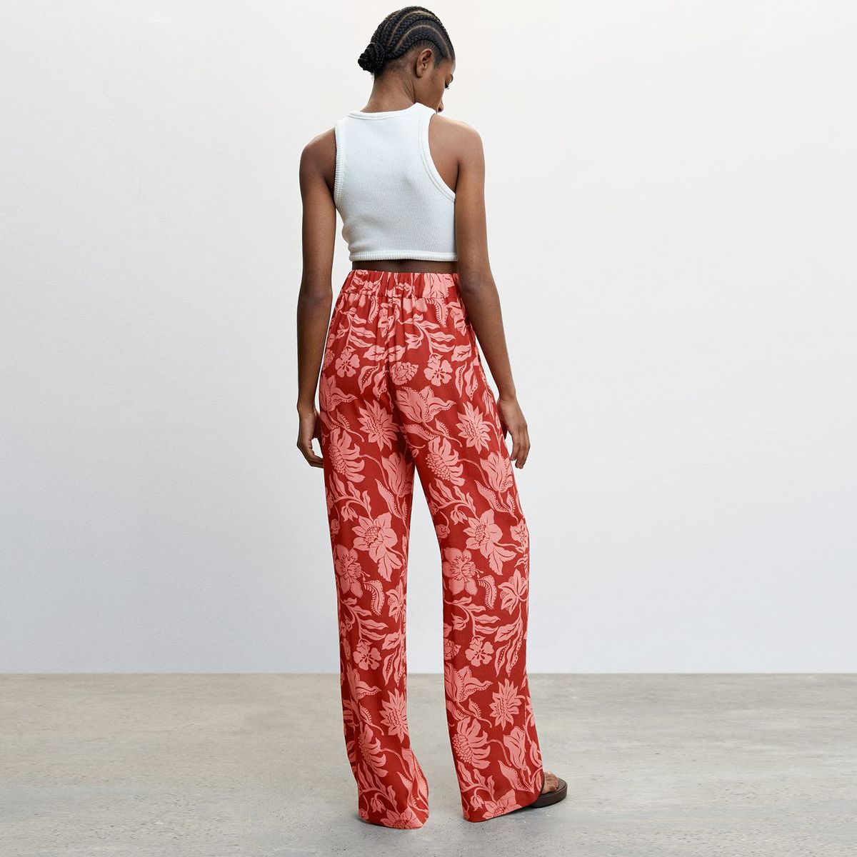 MANGO - Pantalon Palazzo Viscosa Mujer