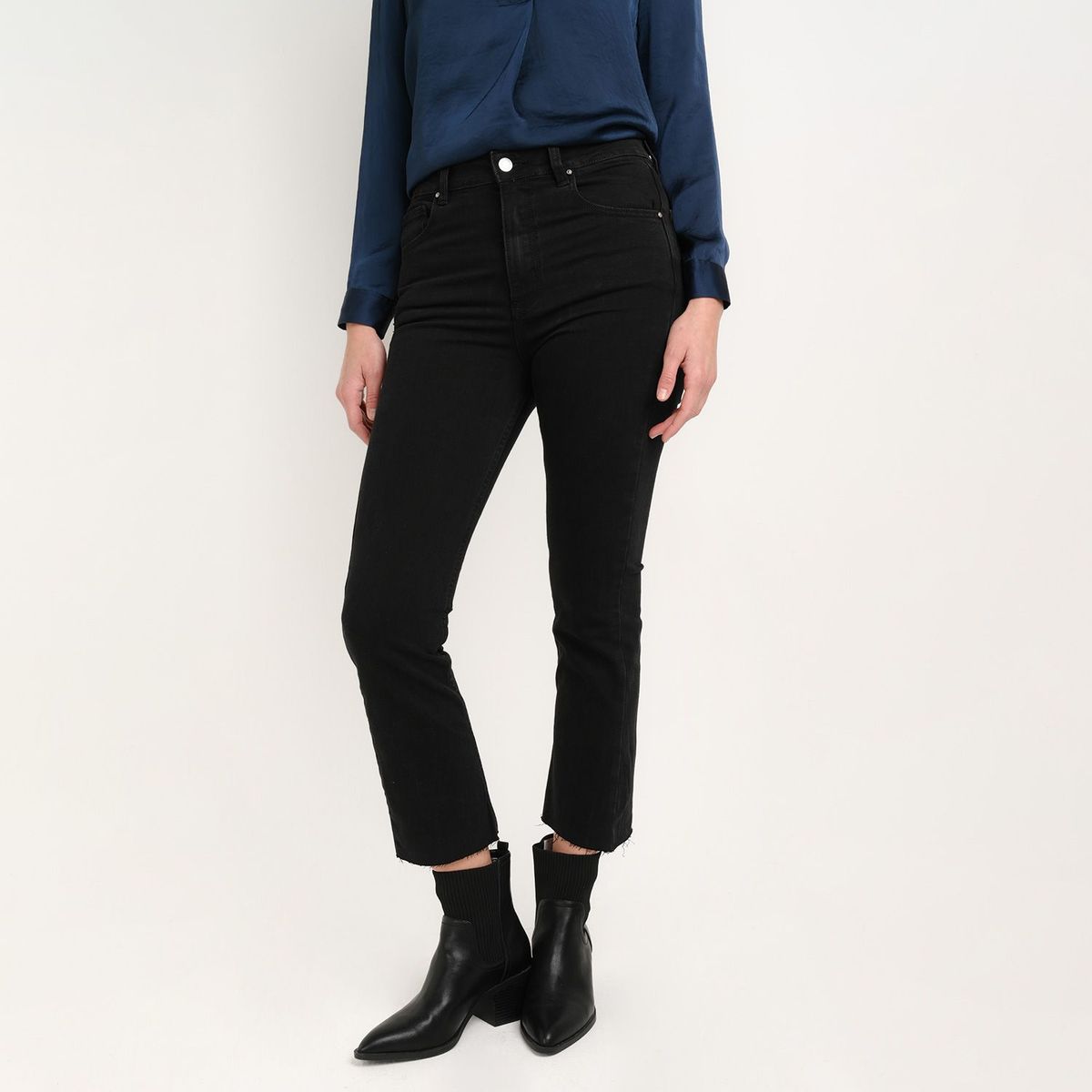 BASEMENT - Jean Flare para Mujer Tiro medio de Algodón Basement