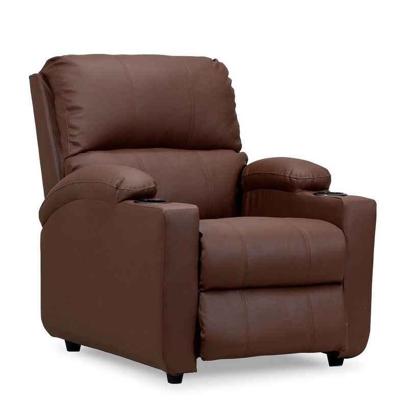 MICA - Silla Reclinable 1 puesto Microfibra Mecánica Alan 82 X 95 X 92 cm Café Mica
