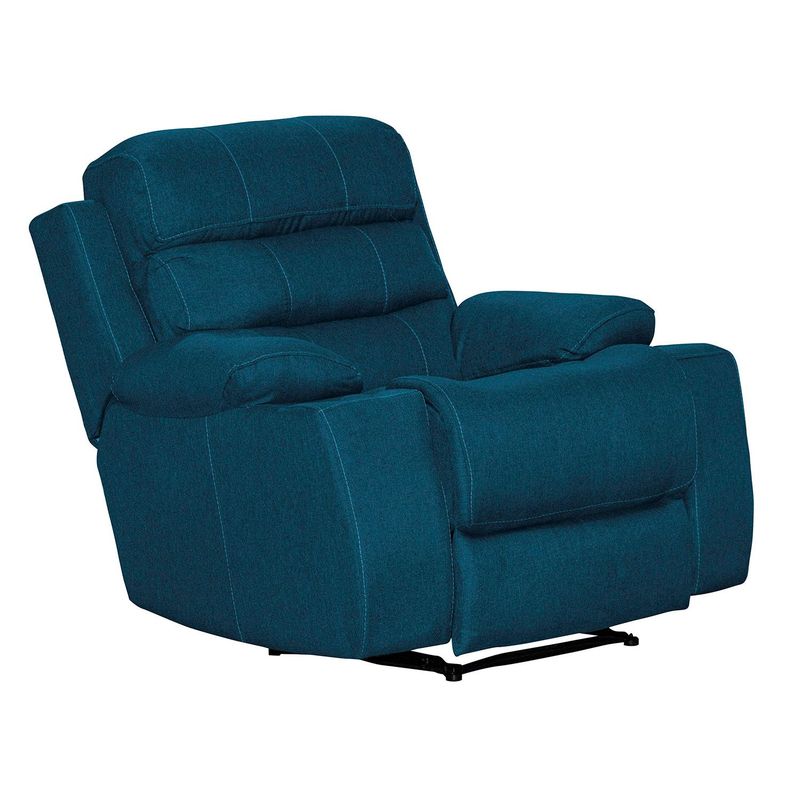 MICA - Silla Reclinable 1 puesto Microfibra Mecánica Houston 100 X 100 X 100 cm Azul Mica