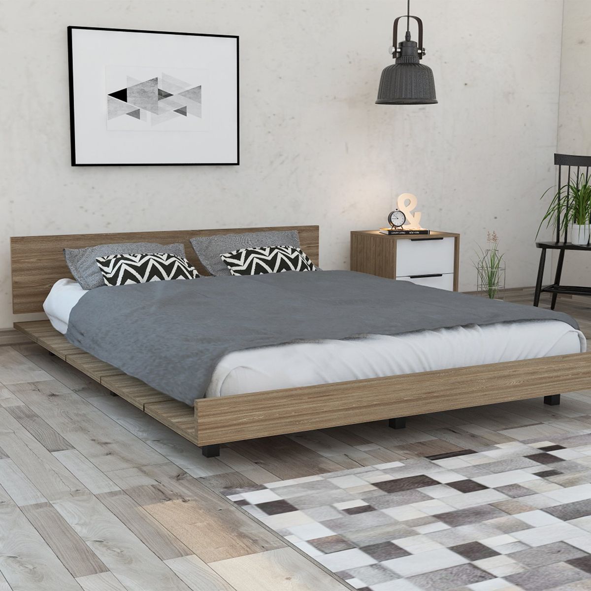 RTA MUEBLES - Base Cama Tamaño Queen, 160 x 190 cm RTA Muebles