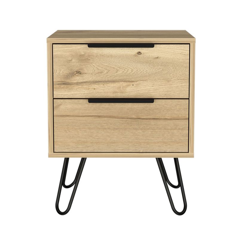 RTA MUEBLES - Mesa de Noche Moderna de 2 Cajones 57 x 45 x 348 cm RTA Muebles