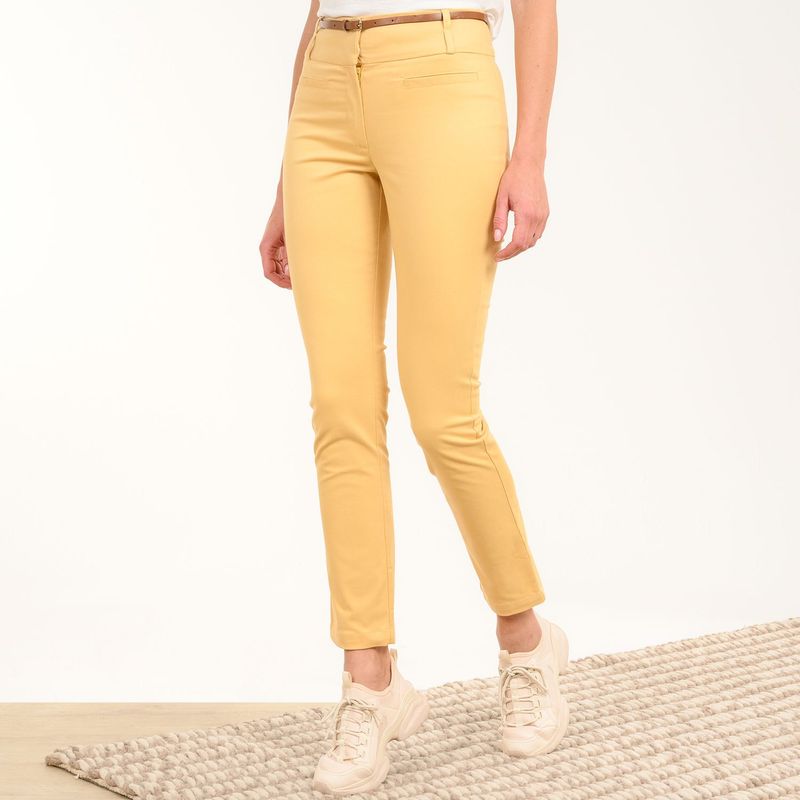 APOLOGY - Pantalón Slim Mujer Tiro medio Estampado Apology