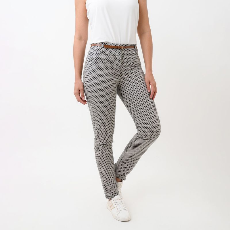 APOLOGY - Pantalón Slim Mujer Tiro medio Estampado Apology