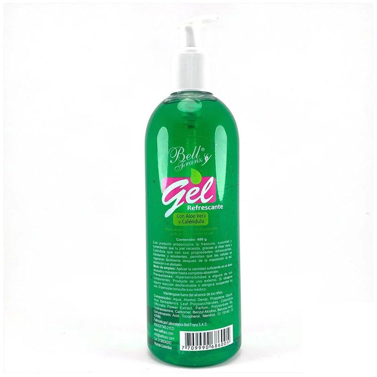  - Gel refrescante aloe vera caléndula 480gr bell