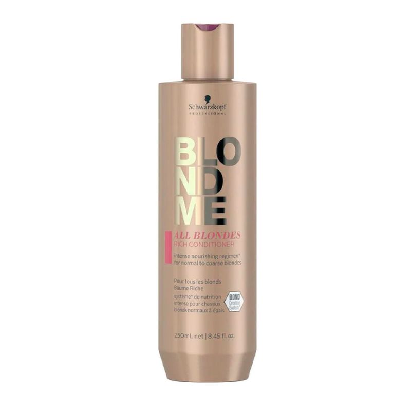 SCHWARZKOPF - Acondicionador Schwarzkopf Blondme All Blonds Hidratación 250 ml