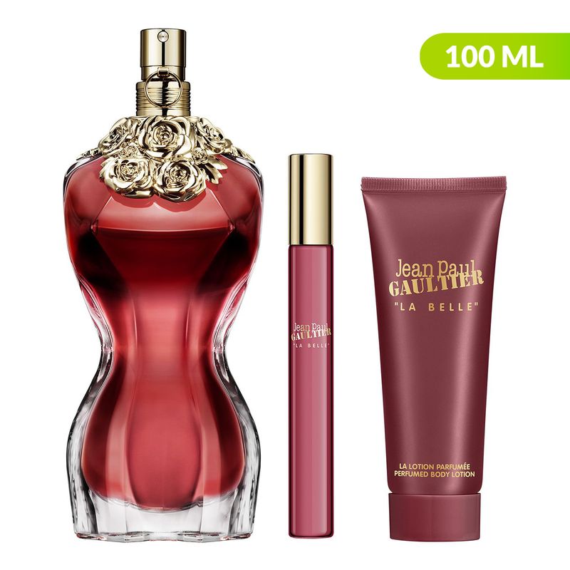 JEAN PAUL GAULTIER - Set de Perfumes Jean Paul Gaultier Incluye: La Belle Set EDP 100ML + Body Lotion 75ml + Travel Size 10ml  
