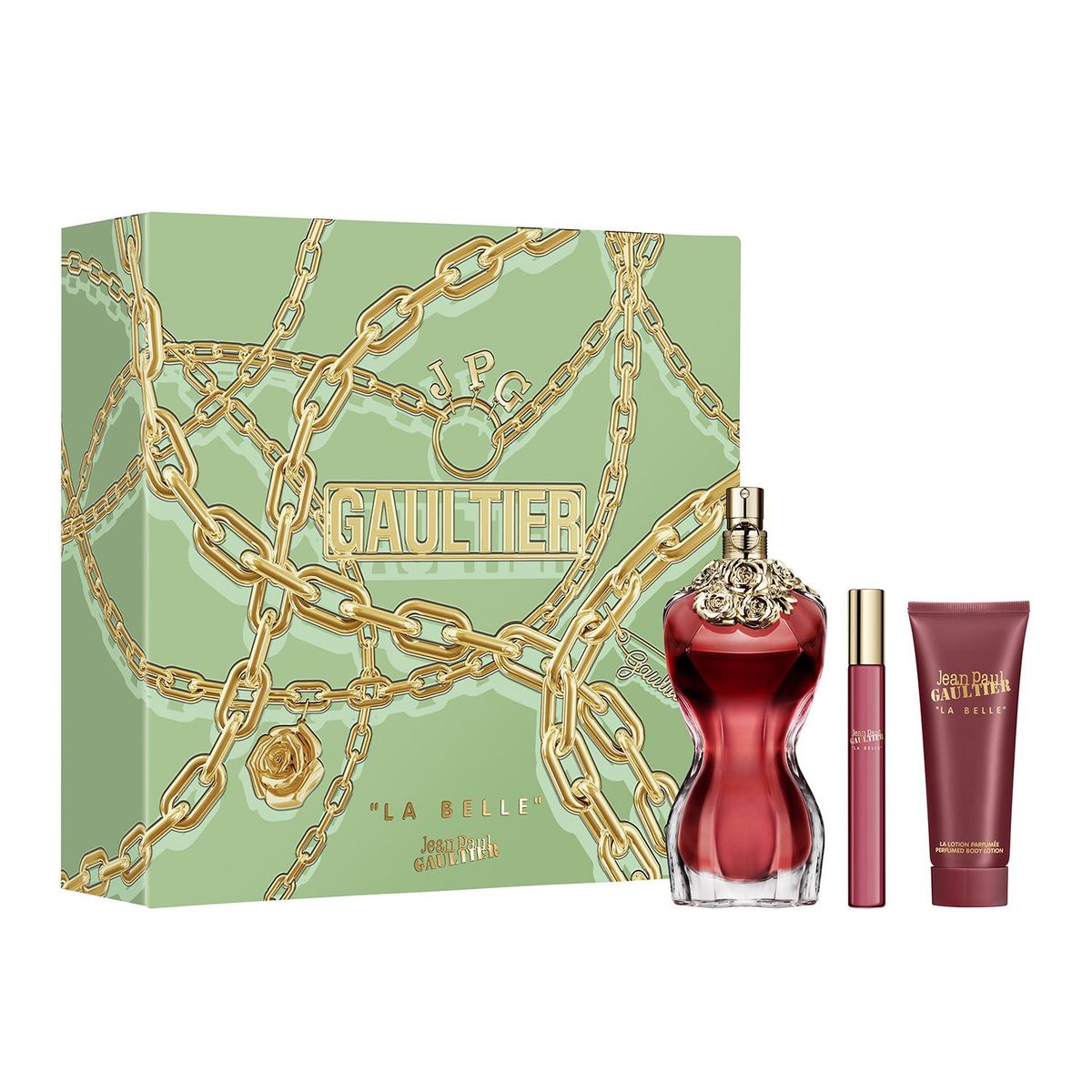 JEAN PAUL GAULTIER - Set Perfumes Jean Paul Gaultier Incluye: La Belle Set Eau de parfum 100 ml + Body Lotion 75ml + Travel Size 10ml 