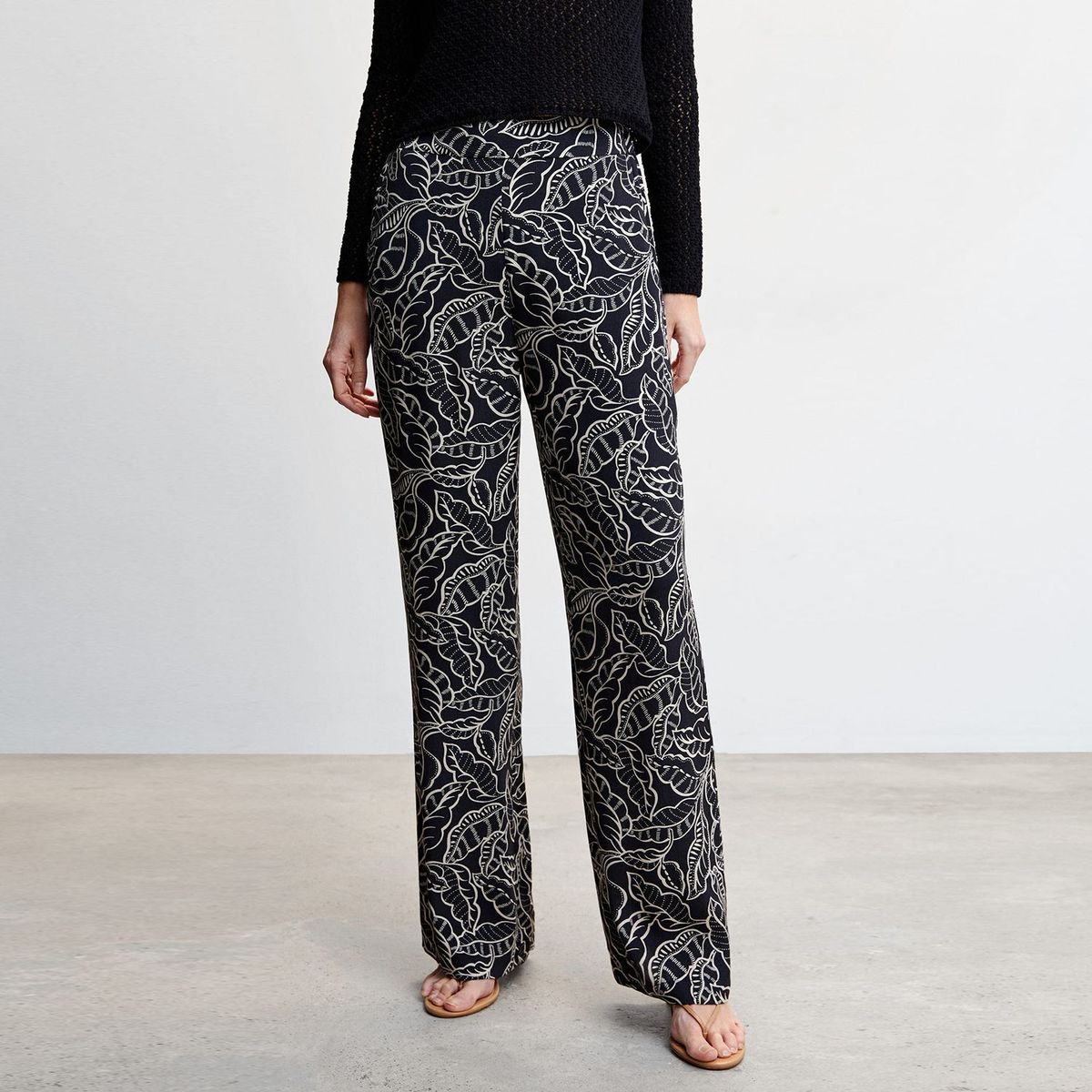 MANGO - Pantalon Palazzo Viscosa Mujer