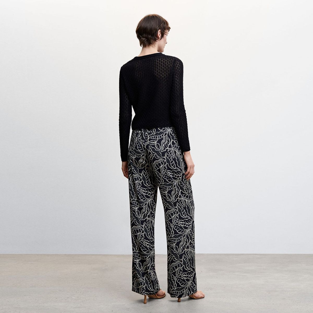 MANGO - Pantalon Palazzo Viscosa Mujer