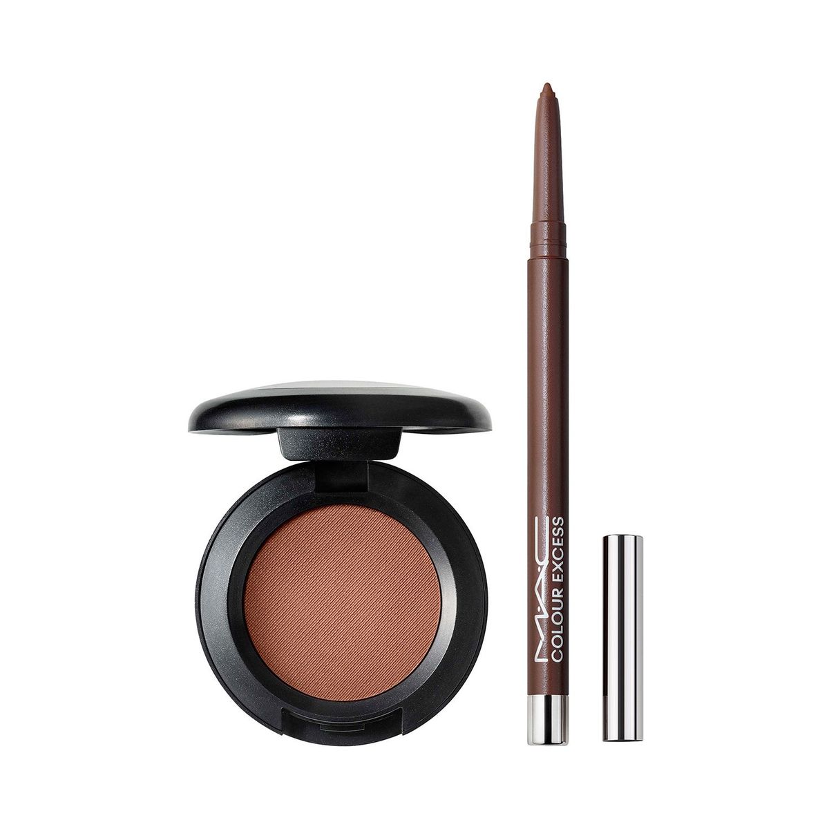 MAC COSMETICS - Set Maquillaje Ojos Espresso Coffee MAC Incluye: M·A·C Colour Excess Gel Pencil Eye Liner 0.35 g + Eye Shadow 1.5 g