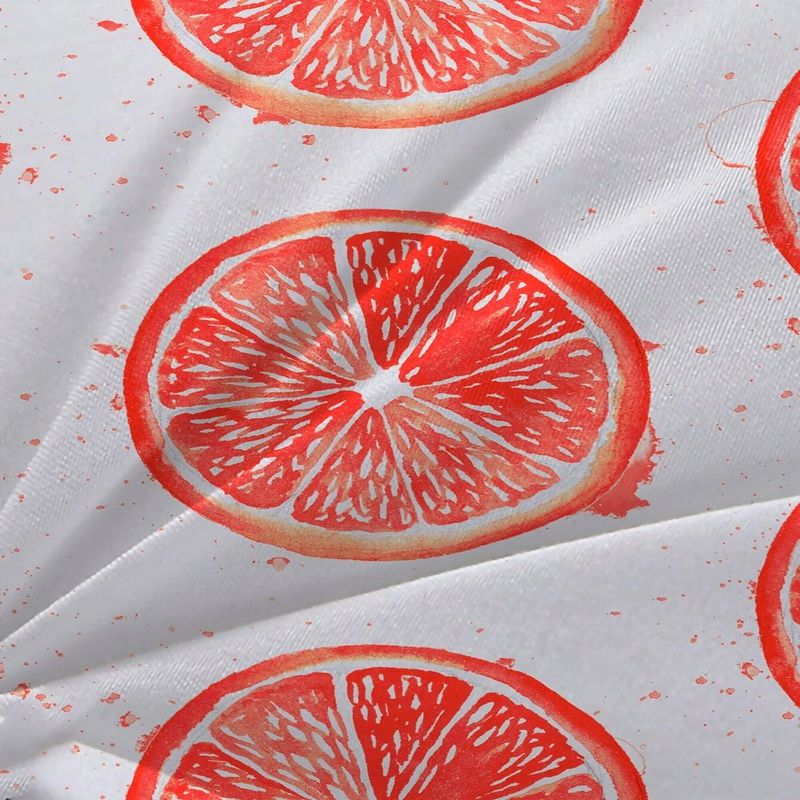 MY HOME STORE - Edredón + Sábana Encimera Estampada de Polialgodón Naranja My Home Store