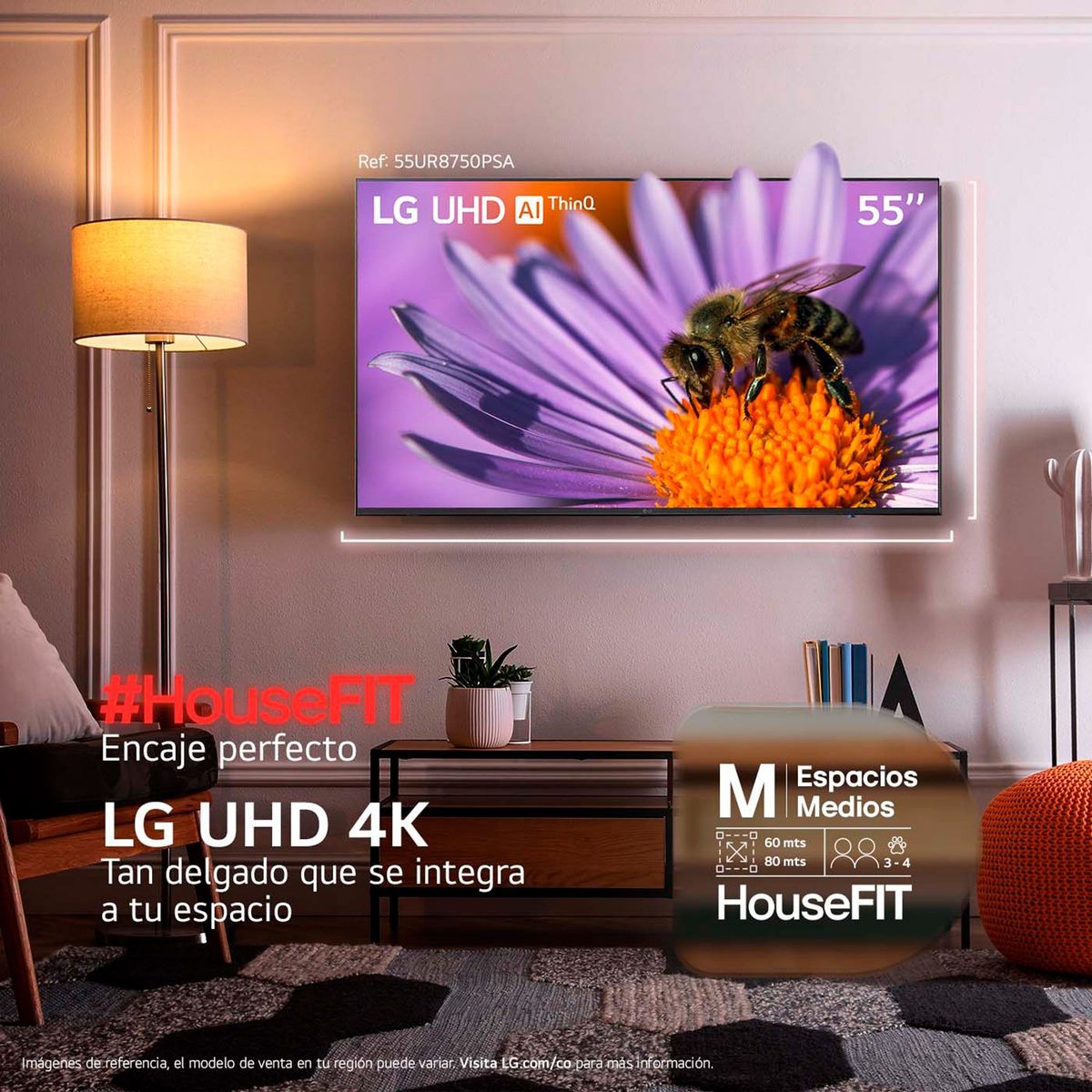 LG - Televisor LG LED | 55 pulgadas 4K Ultra HD | Smart TV 55UR8750